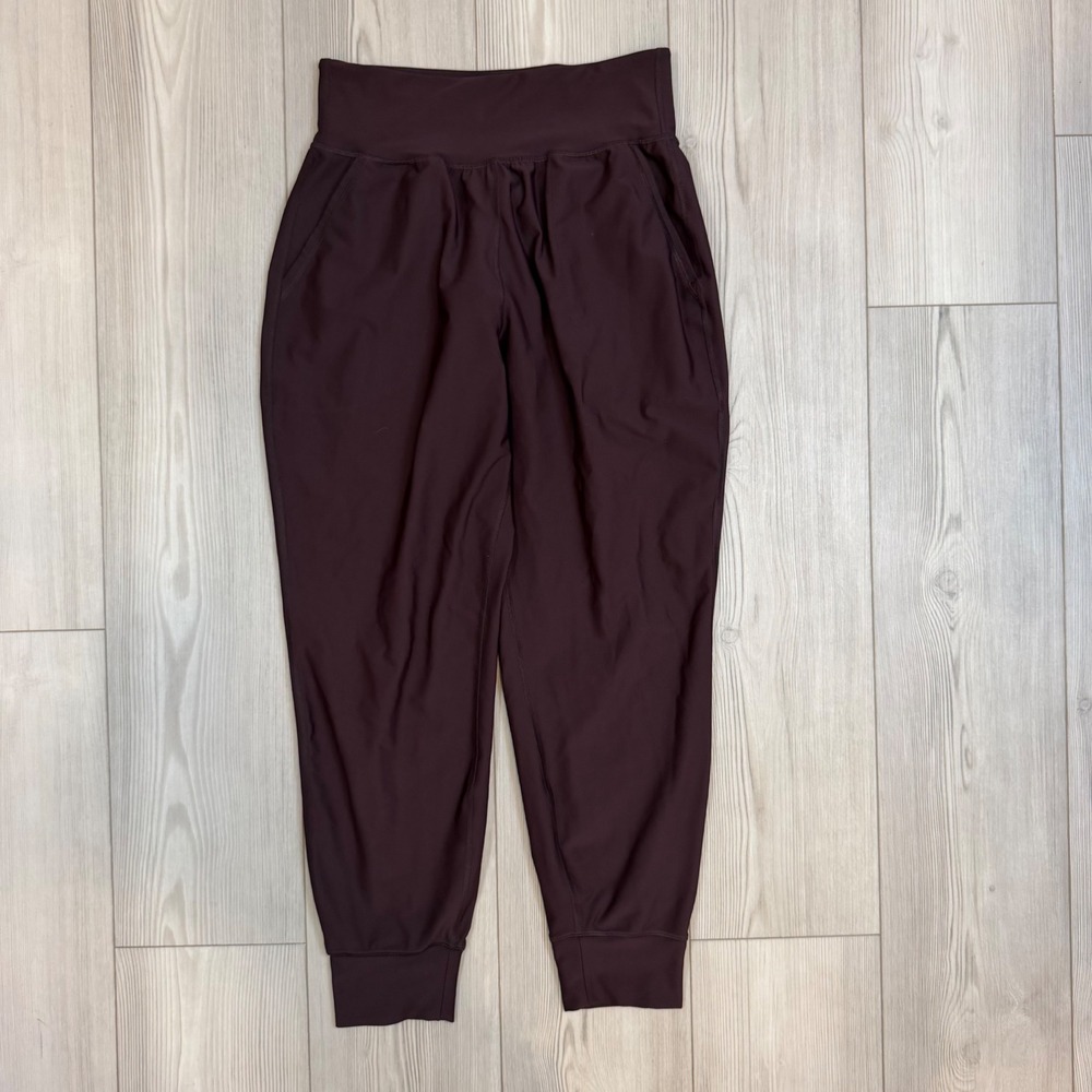 Old Navy Active Powersoft High-Rise Joggers Burgundy Plum Go-Dry Pants Medium